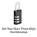 Master Lock 646D Set Your Own Combination Luggage Lock, 13/16 in. Wide with 11/16 in. Long Shackle, Black