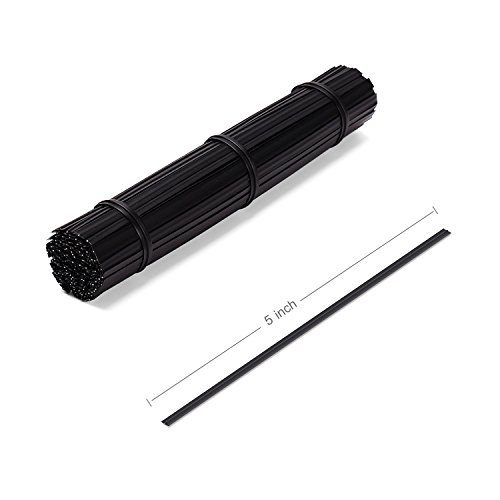 Sago Brothers 500pcs 5 Inches Plastic Black Twist Ties