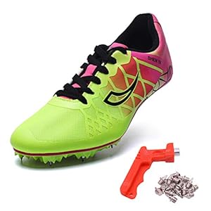 Ifrich Mens Womens Boys Girls Spikes Athletics Racing Running Shoes Track and Field Sneaker …