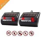 Aspectek Solar Powered Predator Eye Pro Night Wild Animal Repeller 2 Pack (Black 00B)