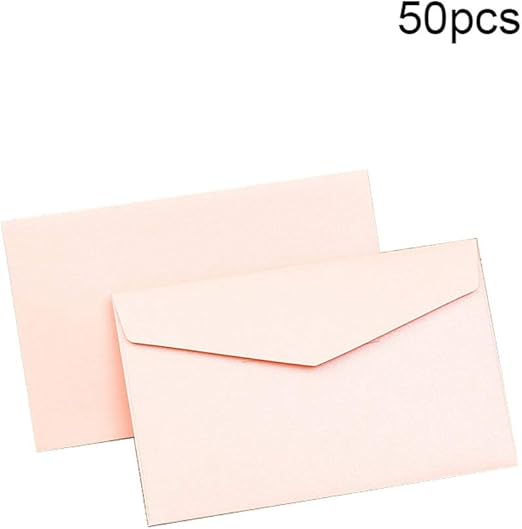 Amazon Co Jp 封筒 招待状の封筒 ギフト封筒50 11x17 6cm レトロなシンプルで絶妙な光沢のある封筒 結婚式の招待状 休日の願い事 バレンタインの日 記念日 5色 Color F ホーム キッチン