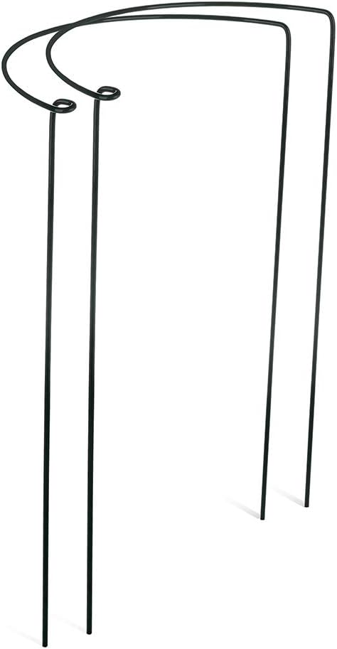ADSRO 2 Pack Semi Circular Border Support, Plant Support Garden Stakes DIY Climbing Trellis Flower Supports Peony Cages for Ivy Roses Cucumbers Clematis Supports