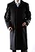 Men's Single Breasted Black Luxury Wool/Cashmere Full Length Winter Topcoat