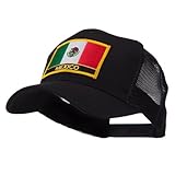 North and South America Flag Letter Patched Mesh Cap - Mexico W42S52F