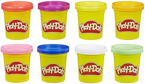 Rainbow Pack 8 x 56g Dosen, Bastel-Set mit hochwertiger Knetmasse in 8 fröhlichen Farben, fördert die Feinmotorik und das Gestalten, kreatives für Kinder ab 2 Jahren