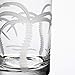 Rolf Glass Palm Tree Highball Glass 15 ounce | Set of 4 | Lead-Free Crystal Glass | Etched Drinking Cooler with Heavy Base | Made in the USA