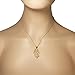 My Daily Styles 925 Sterling Silver Yellow Gold-Tone Large Filigree Womens Evil Eye Hamsa Pendant Necklace