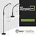 IMIGY Floor Lamp 16W 3rd Gen LED Lamp, 900 Lumens Flexible Gooseneck Office Work Light with Touch Control Panel, 5-Level Brightness and 4 Color Temperature Dimmable Eye-Care Technology Light, Black