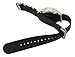 ArtStyle Watch Band with 1.5mm Thickness Quality Nylon Strap and Heavy Duty Brushed Buckle (Black, 24mm)