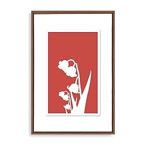 Framed Canvas Wall Art Abstract Flower Canvas Prints Home Artwork Decoration for Living Room,Bedroom - 16x24 inches