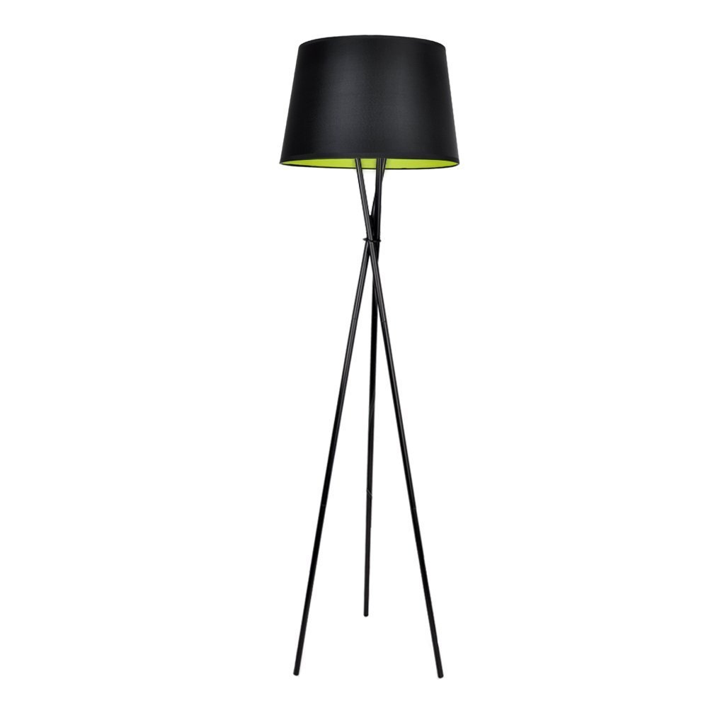 Minisun Modern Black Tripod Base And Blue Inner Tapered Shade