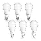 A21 LED Light Bulb 15W (100W to 120W Equivalent), SHINE HAI Home Commercial Lighting E26 base, 5000K Daylight White, ENERGY STAR UL-Listed Certificated Dimmable, Pack of 6