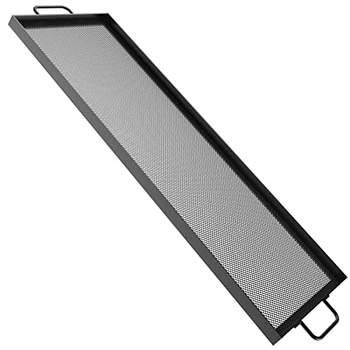 VEVOR Rectangle Fire Pit Grate, XMarks Rectangle Grill Grate, Black