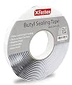 XFasten Butyl Seal Tape 1/8-Inch x 3/4-Inch x 30-Foot Leak Proof Putty Tape for RV Repair, Window, Boat Sealing, Glass and EDPM Rubber Roof Patching