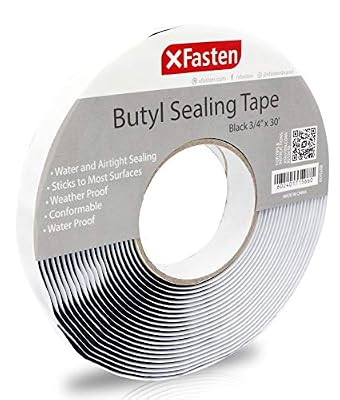 XFasten Butyl Seal Tape 1/8-Inch x 3/4-Inch x 30-Foot Leak Proof Putty Tape for RV Repair, Window, Boat Sealing, Glass and EDPM Rubber Roof Patching