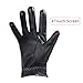 Winter Warm Gloves Men's Touch Screen Texting Leather Outdoor Driving Cycling Thick Cashmere Lining Gloves by REDESS