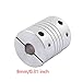 Sydien 2 Pcs 8mm to 10mm Motor Shaft Coupling Aluminum Alloy Flexible Coupler Motor Connector Joint 25mm Length 20mm Diameter for RepRap 3D Printer, CNC Machine,Stepper Motor