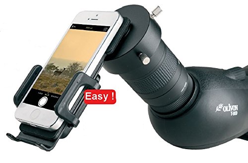 Take photo's and video through your Spotting Scope, Telescope, Binoculars and Rifle Scope With the Olivon Universal Adapter - Easy to install - No tools required - (44mm Ring)