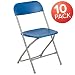 Flash Furniture 10 Pk. HERCULES Series 650 lb. Capacity Premium Blue Plastic Folding Chair primary