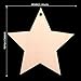 Christmas Wooden Crafts Hanging Ornaments Christmas Tree Decoration Unfinished Wood Cutouts for DIY Blank Slices to Paint (10PCs Star Style)
