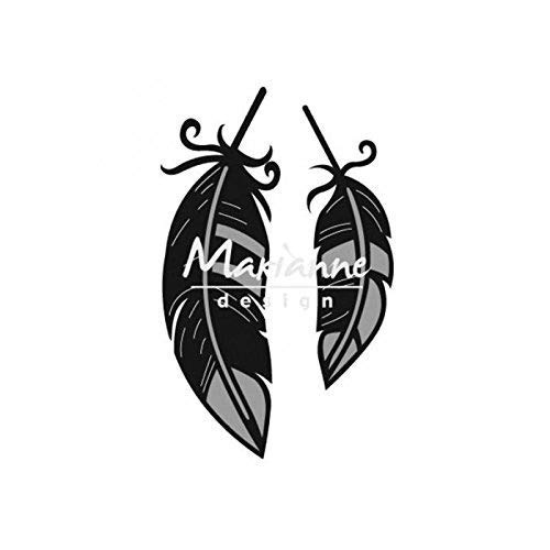 Marianne Design Craftables Feathers Die, Metal, Grey, 14 x 8.4 x 0.2 cm