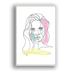 Framed Canvas Wall Art for Living Room, Bedroom Fashion Girl Canvas Prints for Modern Home Decoration Ready to Hang - 16"x24" inches
