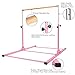Safly Fun Gymnastics Junior Training Bar - 4.2ft Wide 5ft Long 36-59in Height Adjustable Horizontal Kip Bar for Kids Home Practice