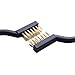 eBoot Mini Wire Brush Set for Cleaning Welding Slag and Rust, 6 Pack, Brass