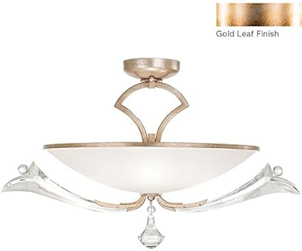 Fine Art Lamps 856440 2 Ice Sculpture Crystal Semi Flush Ceiling