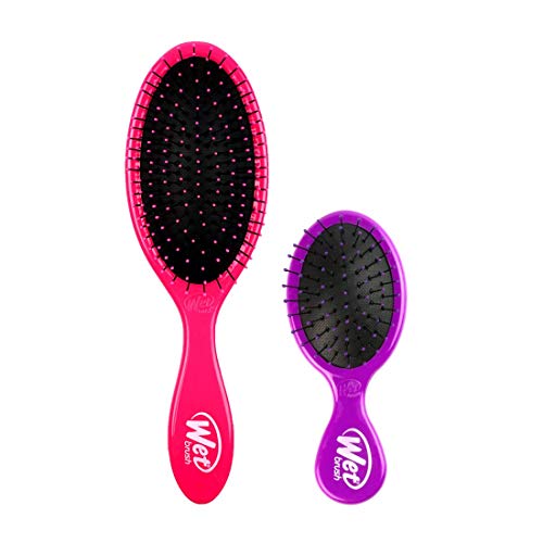 Wet Brush Original Detangler Pink and Purple Squirt Brush Strawberrylicious Combo