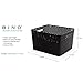 BINO T-Weave Woven Plastic Storage Basket, Large (Black)