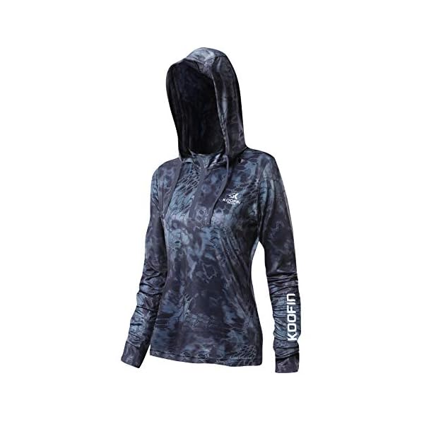KOOFIN GEAR Women's Performance Fishing Hoodie Long Sleeve UPF50 Tops