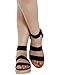 Nature Breeze Women's Casual Summer/Spring Open Toe Espadrille Wedge Sandals