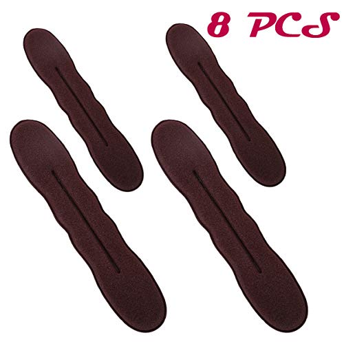 DLOnline 8 PCS Magic Bun Maker,Magic Foam Sponge Clip Hair Styling Donut Bun Former Maker,Foam Sponge Bun Shaper Hair Accessories(4 Large and 4 Small)
