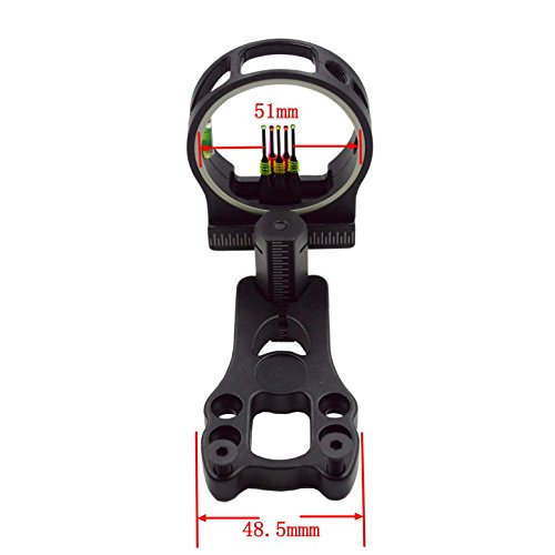 image for Gazeer Archery Accessory Combo, 5 Pin Bow Sight with Level and Light, 