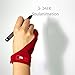 LaughingPaw Anti-fouling Red Artist Glove for Drawing Tablet Display LED Light Box Tracing Light Pad - S Size