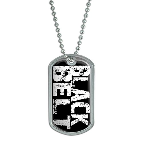 Black Belt - Military Dog Tag Keychain