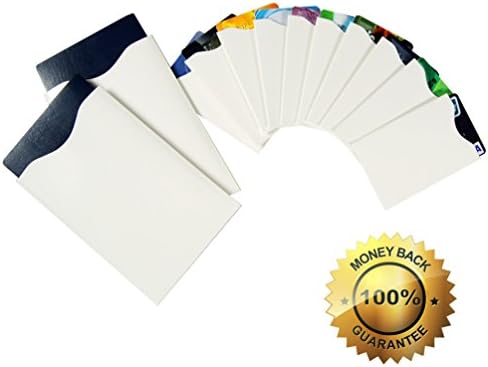 RFID Blocking Sleeves Credit Card &amp; Passport Protector Identity Theft Protection Case Set Smart Holders Fit Wallet, Purse &amp; Cell Phones (10 white CC&amp;2 white PP)