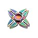 Sizet Rainbow Tri-Fidget Hand Finger Spinner EDC Focus Toy for Kids Adults Autism (rainbow 3)