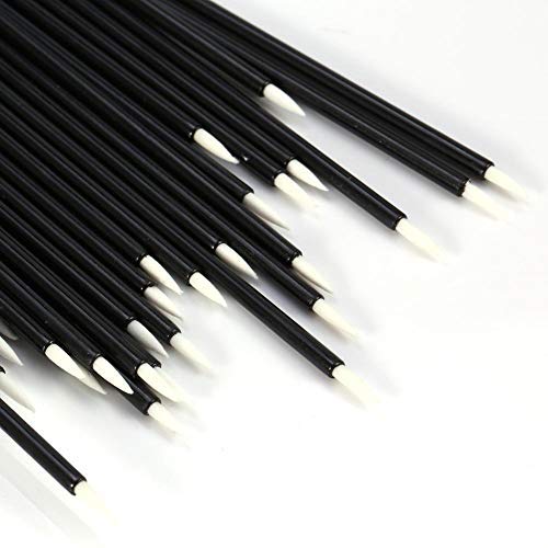 Uxsiya 50 Pieces Disposable Eyeliner Brush Eyeshadow Applicator Eyes Makeup Cosmetic Tool Cosmetic Brush Kit