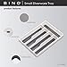 BINO | 5-Slot Silverware Organizer | Small - White Cutlery Tray Organizer | Silverware Storage for Drawer | BPA-Free Plastic Organizers with Soft-Grip Lining and Rounded Corners | Utensil Organizer