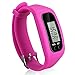 Bomxy Fitness Tracker Watch, Simply Operation Walking Running Pedometer with Calorie Burning and Steps Counting (Rose-red)