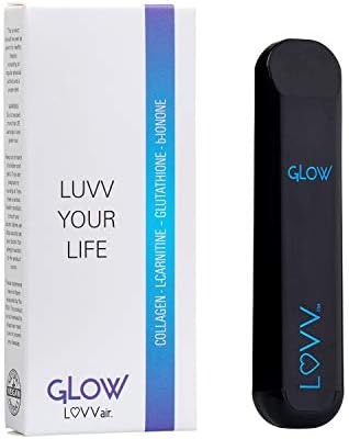 GLOW Aromatherapy Personal Pen Diffuser - Natural Mint and Lavender Extracts Infused with Collagen, L-Carnitine, Glutathione, B-Ionone for a Healthy Glow