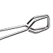 Kitchen Stainless Steel Scissor Tongs With Plastic Silicone Handle for Food Cooking Baking Barbecue BBQ Grilling 9.5 Inch (1 Piece)