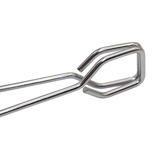 ZLONG Kitchen Stainless Steel Scissor Tongs with Plastic Silicone Handle for Food Cooking Baking Barbecue BBQ Grilling 9.5 Inch (2 Pieces)
