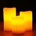 Flameless Candles LED Drip Candles Set of 4