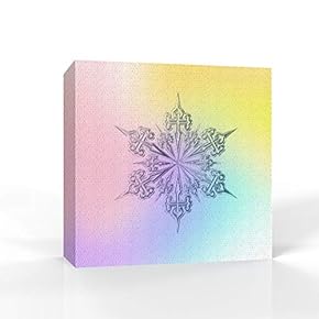 Canvas Wall Art - Snowflake Theme - Modern Home Art Stretched and Framed Ready to Hang - 12x12 inches