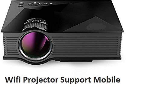 QAWACHH Smart Mini WiFi Projector Home/Meeting Using Mini Led LCD Support Mobile Projector with Stand