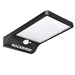 Solar Lights, RockBirds 42 LED Solar Motion Sensor Lights Water Resistant and Security for Home, Yard, Garden, Garage, Path, Stairs-3 Working Modes Solar Wall Light(1 Pack)