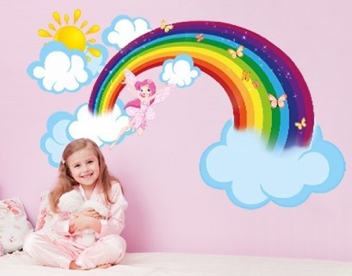 Rainbow Fairy Wall Decal
